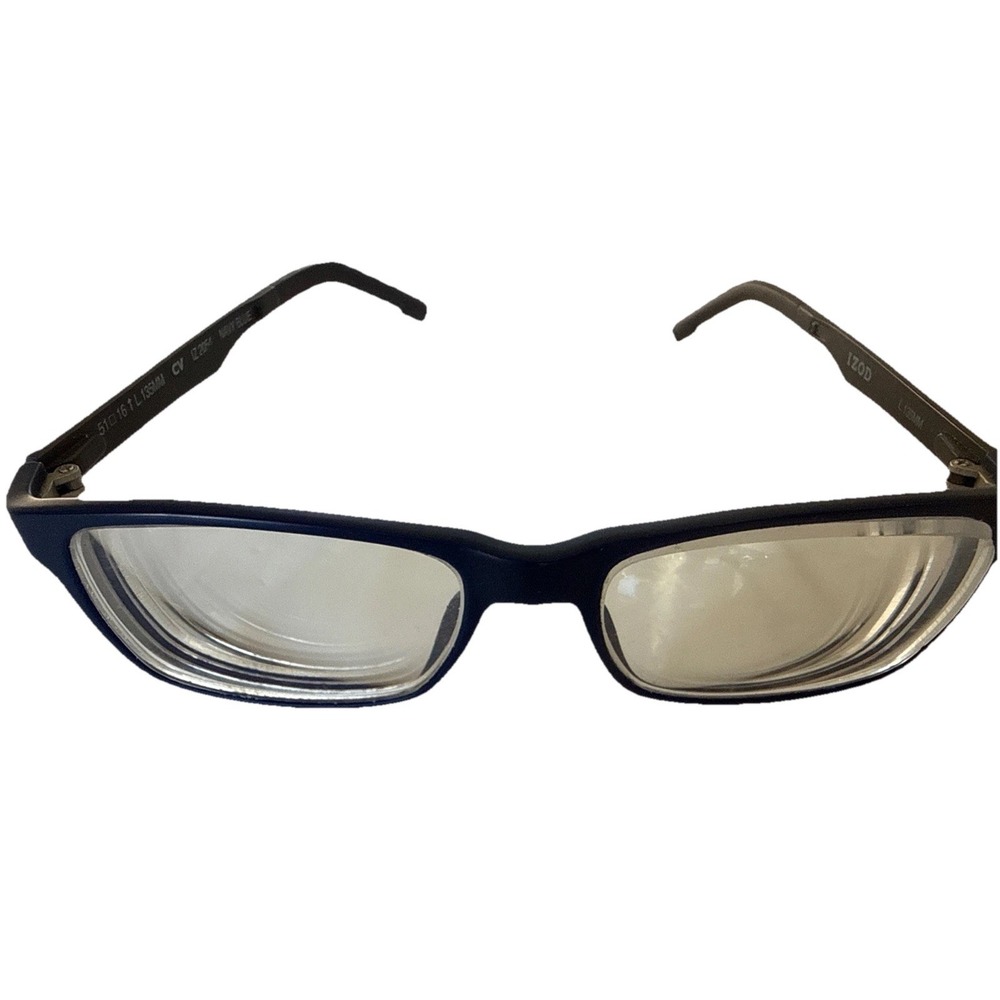 IZOD CARBON Authentic EYEGLASSES FRAMES ONLY- 51 16 Navy Blue IZ 2054 Brown/Blue